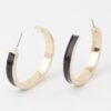 Solid Lined Hoop Earrings – Polished Minimal Hoops