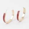 Solid Lined Hoop Earrings – Polished Minimal Hoops