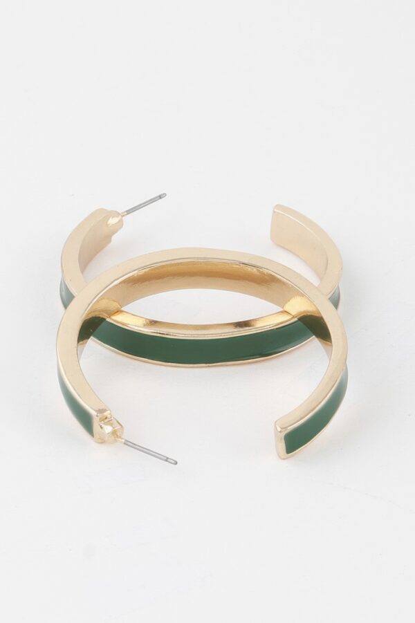 Solid Lined Hoop Earrings – Polished Minimal Hoops