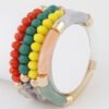 Multi Bead Tube Bracelet – Colorful Textured Stackable