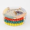 Multi Bead Tube Bracelet – Colorful Textured Stackable