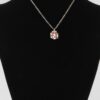 Checker-Pattern Gift Charm Chain Necklace