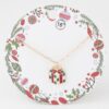 Checker-Pattern Gift Charm Chain Necklace