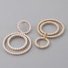 Double Circle Jeweled Drop Earrings – Layered Sparkle