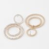 Double Circle Jeweled Drop Earrings – Layered Sparkle