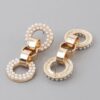 Crystal Cuff Chain Drop Earrings – Draped Chain Detail