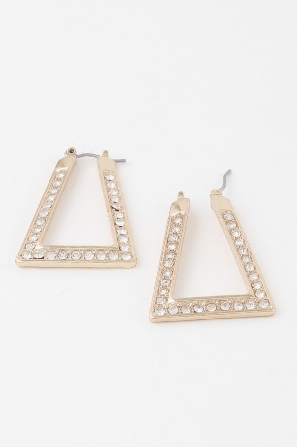 Geometric Rhinestone Earrings – Modern Sparkle
