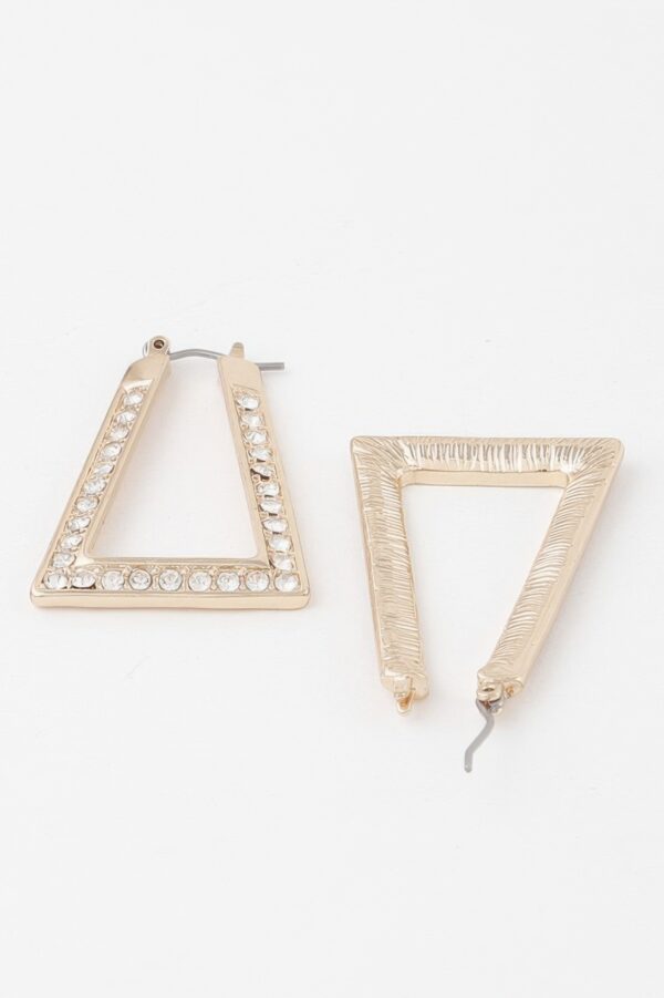 Geometric Rhinestone Earrings – Modern Sparkle