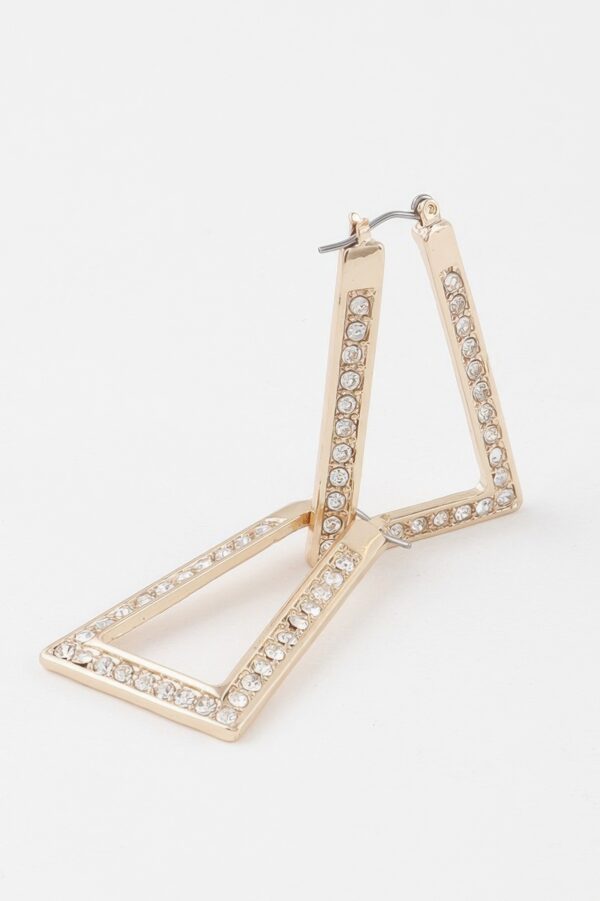 Geometric Rhinestone Earrings – Modern Sparkle