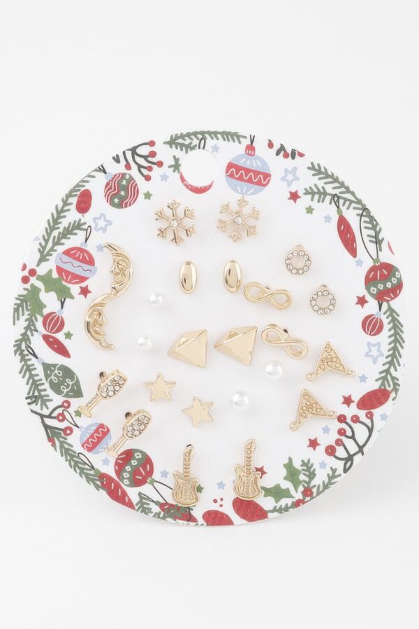 Winter Stud Earring Set – Festive Holiday Designs
