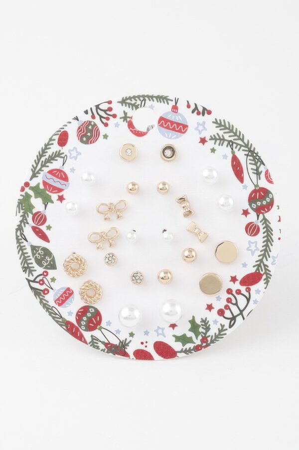 Holiday Stud Earrings Set – Festive Mix