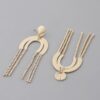 Double-Arch Rhinestone Drop Earrings