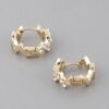 Swivel Jeweled Hoop Earrings – Lightweight 0.8 in