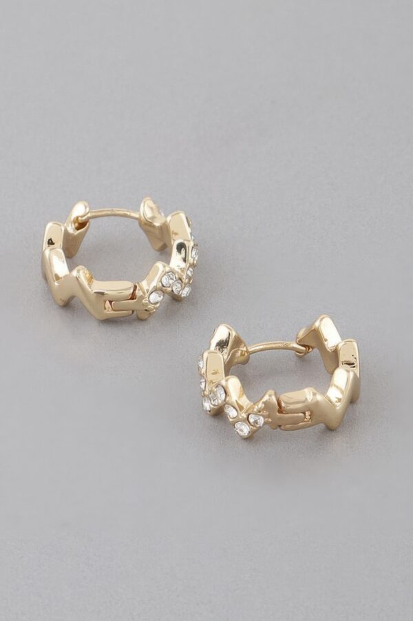 Swivel Jeweled Hoop Earrings – Lightweight 0.8 in