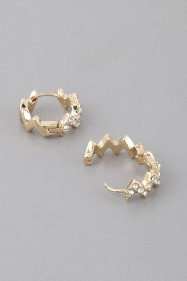 Swivel Jeweled Hoop Earrings – Lightweight 0.8 in