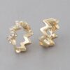 Swivel Jeweled Hoop Earrings – Lightweight 0.8 in