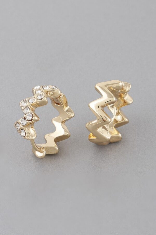 Swivel Jeweled Hoop Earrings – Lightweight 0.8 in