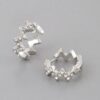 Swivel Jeweled Hoop Earrings – Lightweight 0.8 in