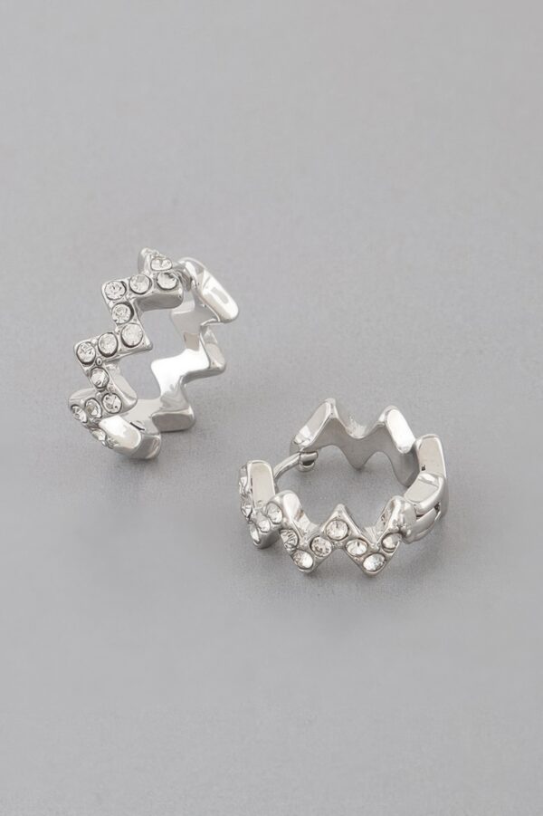 Swivel Jeweled Hoop Earrings – Lightweight 0.8 in