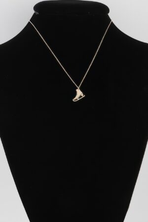 Ice Skate Pendant Necklace – Delicate Winter Charm