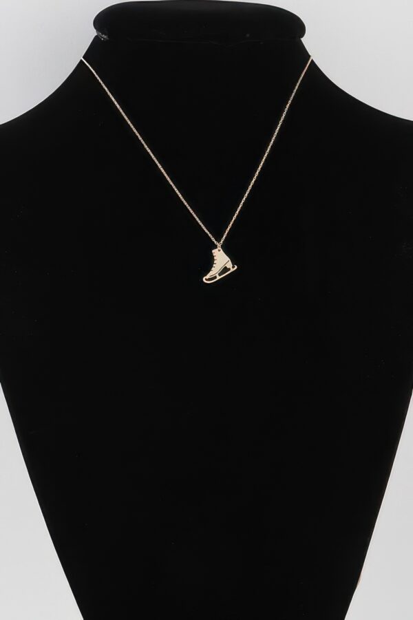 Ice Skate Pendant Necklace – Delicate Winter Charm