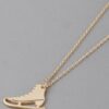 Ice Skate Pendant Necklace – Delicate Winter Charm