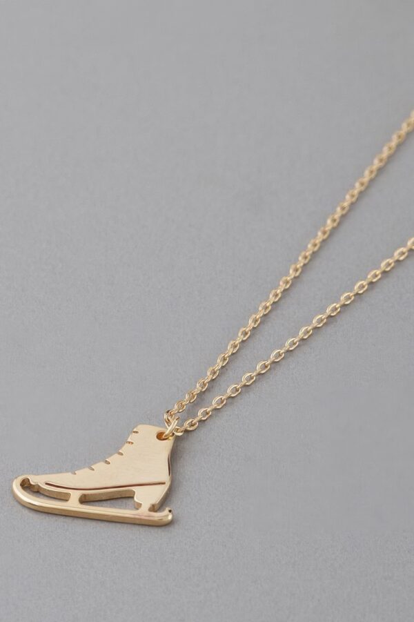 Ice Skate Pendant Necklace – Delicate Winter Charm