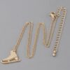 Ice Skate Pendant Necklace – Delicate Winter Charm