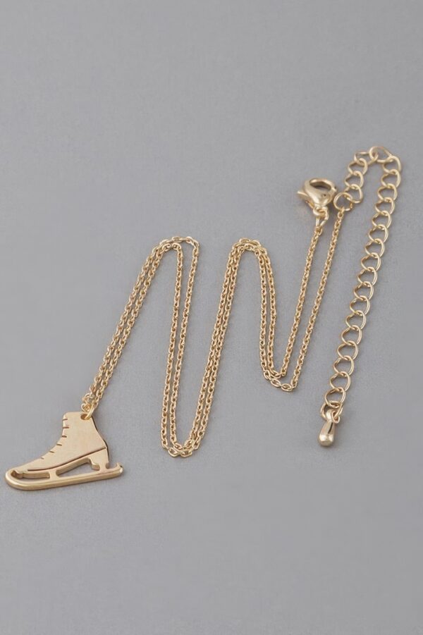 Ice Skate Pendant Necklace – Delicate Winter Charm