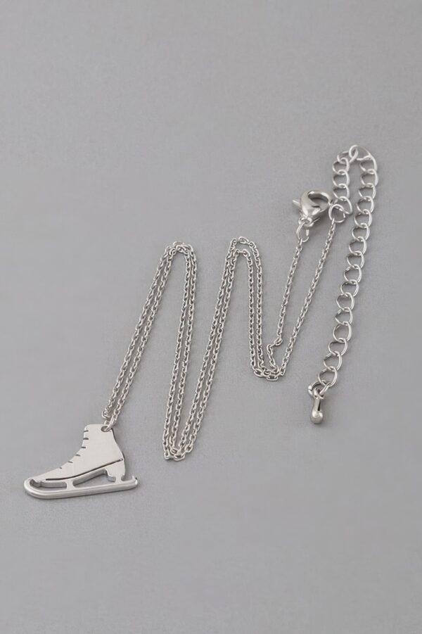Ice Skate Pendant Necklace – Delicate Winter Charm