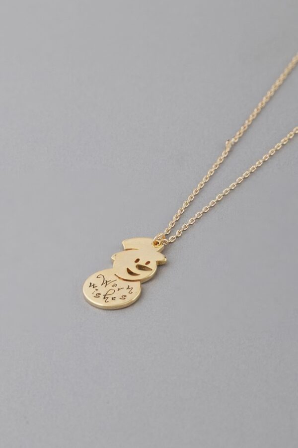 Warm Wishes Snowman Pendant Necklace – Holiday Charm