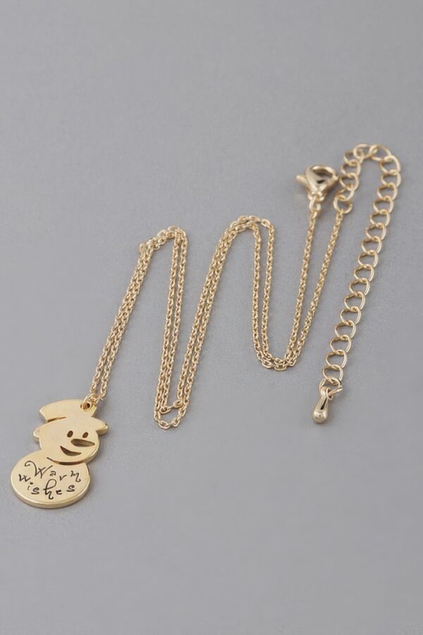 Warm Wishes Snowman Pendant Necklace – Holiday Charm