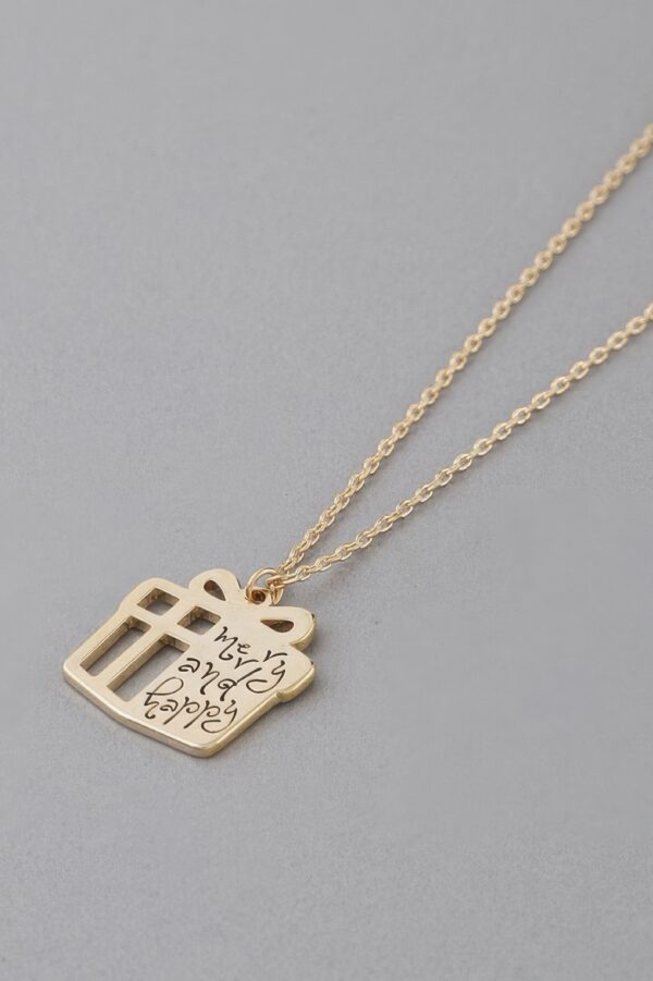 Holiday Gift Pendant Necklace – Polished Finish