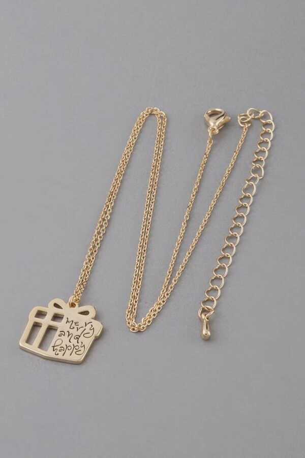 Holiday Gift Pendant Necklace – Polished Finish