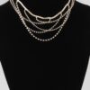 Multi Crystal Layered Strand Necklace – 16-inch
