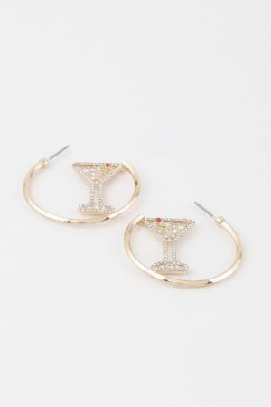 Cocktail Hoop Earrings – Polished 1.4in Circular Hoops
