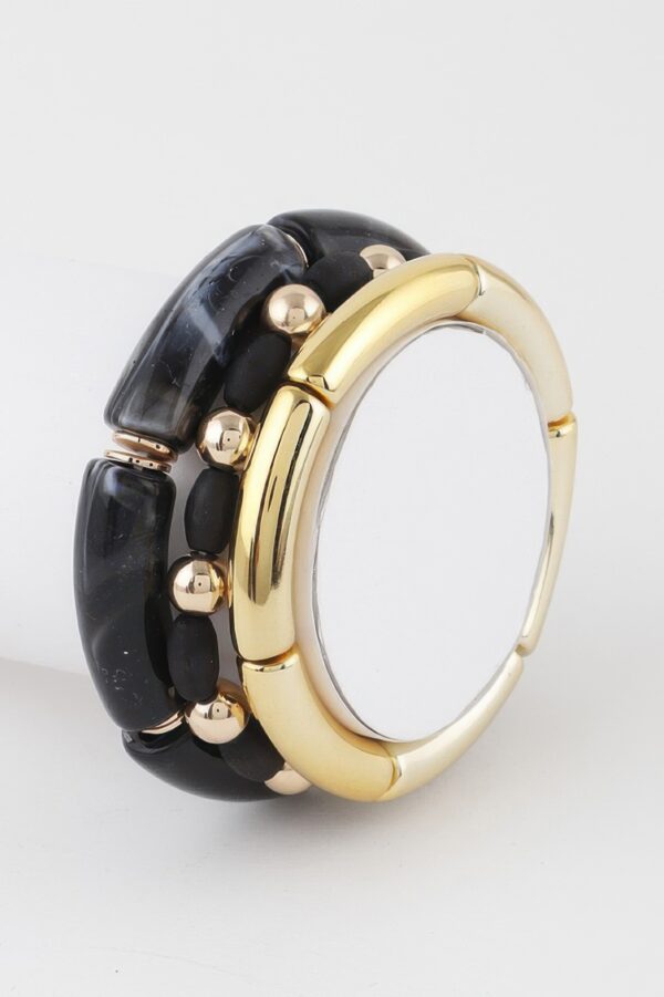 Multi Marble Tube Bead Bracelet – Lightweight Circular Design