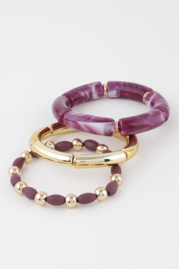 Multi Marble Tube Bead Bracelet – Lightweight Circular Design