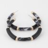 Multi Marble Hoop Earrings – Lightweight Marble-Pattern Hoops