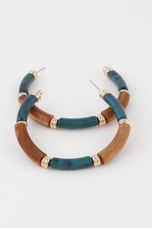 Multi Marble Hoop Earrings – Lightweight Marble-Pattern Hoops