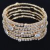 Rhinestone & Crystal Cuff Bracelet – Radiant Sparkle