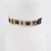 Multi Metal Stretch Belt – Elastic Band with Iron Accents