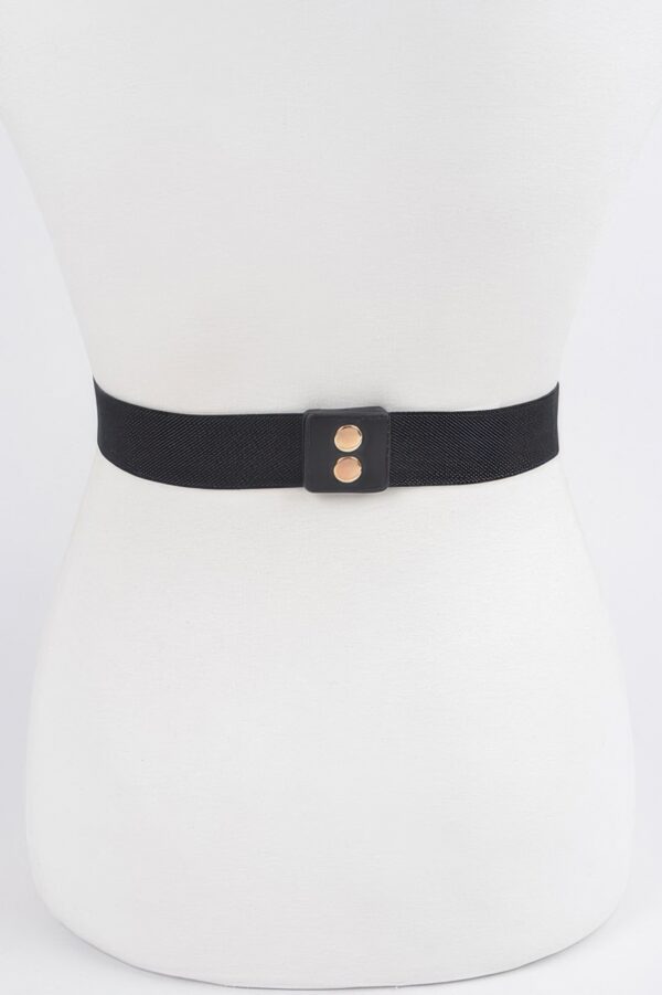 Multi Metal Stretch Belt – Elastic Band with Iron Accents