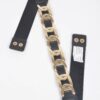 Multi Metal Stretch Belt – Elastic Band with Iron Accents