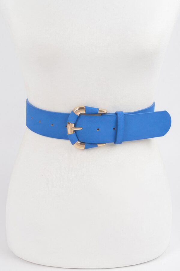 Micro Suede Belt – 1.5-inch Textured PU Waist Belt