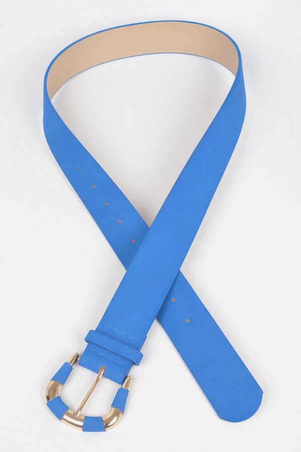 Micro Suede Belt – 1.5-inch Textured PU Waist Belt