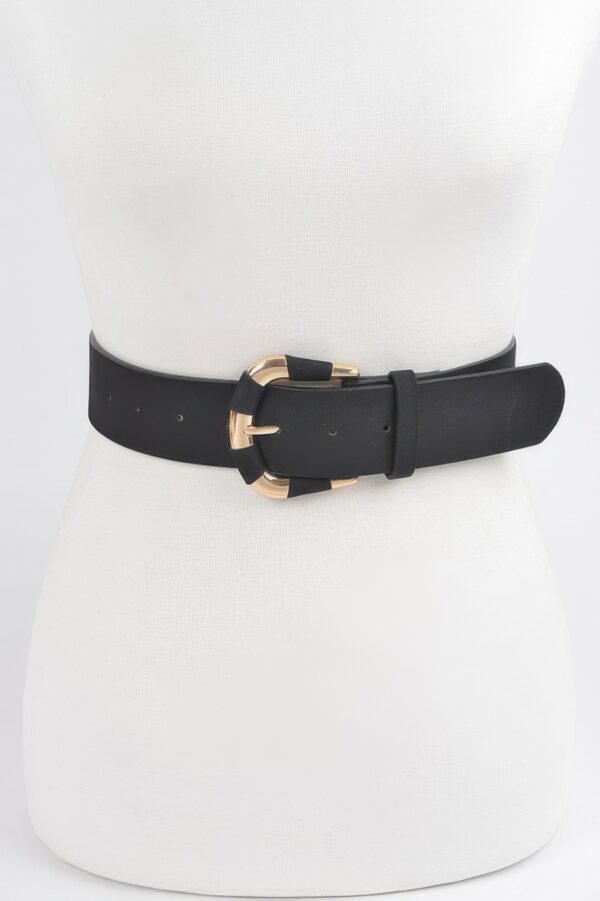 Micro Suede Belt – 1.5-inch Textured PU Waist Belt