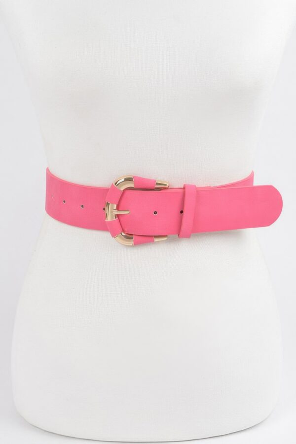 Micro Suede Belt – 1.5-inch Textured PU Waist Belt