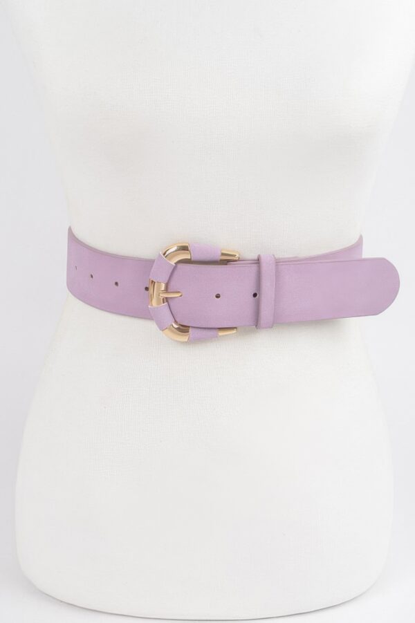 Micro Suede Belt – 1.5-inch Textured PU Waist Belt