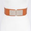 Plus Size Rhinestone Chain Buckle Belt – Wide Stretch